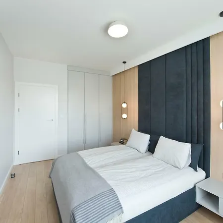 Chic Designer With Original Art And Old Town View Gdansk